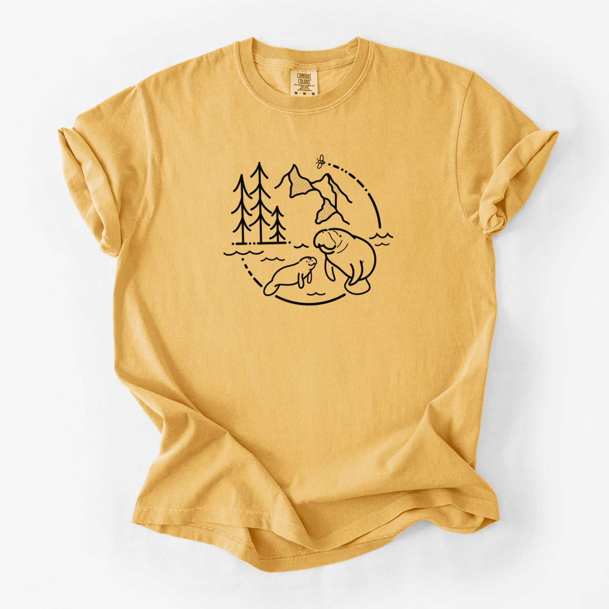 It's All Connected - Manatee - Unisex Comfort Colors Garment-Dyed Heavyweight T-shirt