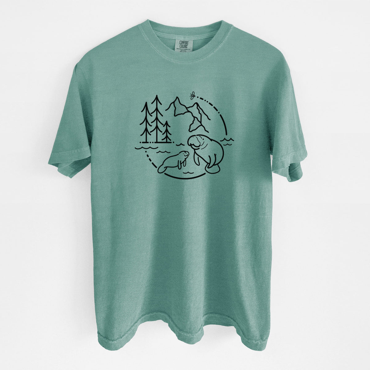 It's All Connected - Manatee - Unisex Comfort Colors Garment-Dyed Heavyweight T-shirt