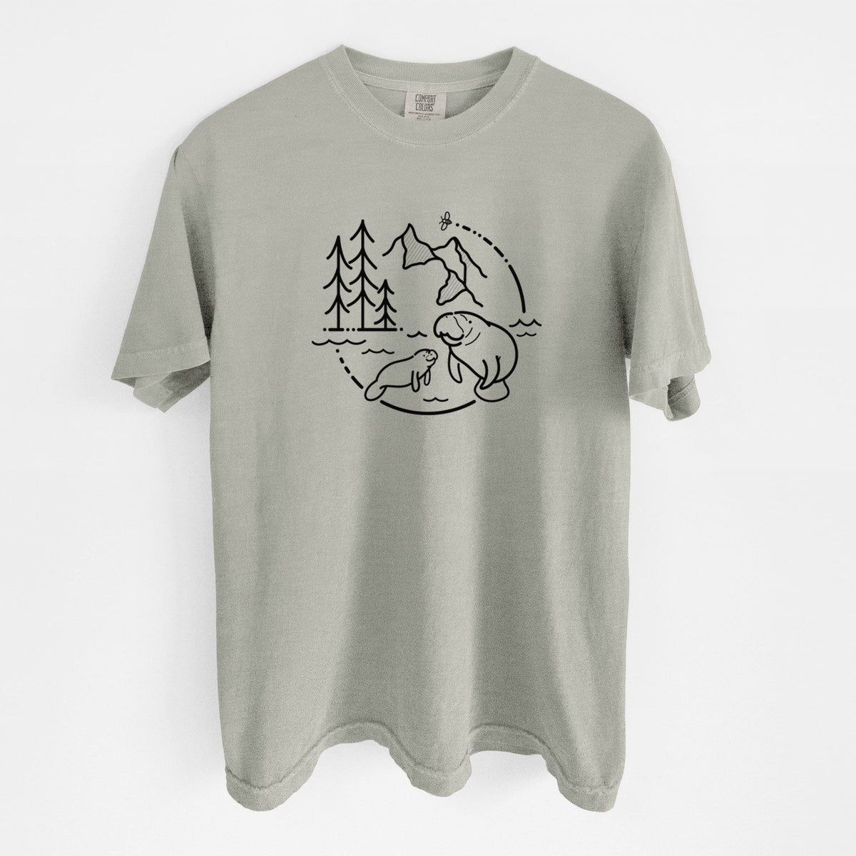 It's All Connected - Manatee - Unisex Comfort Colors Garment-Dyed Heavyweight T-shirt