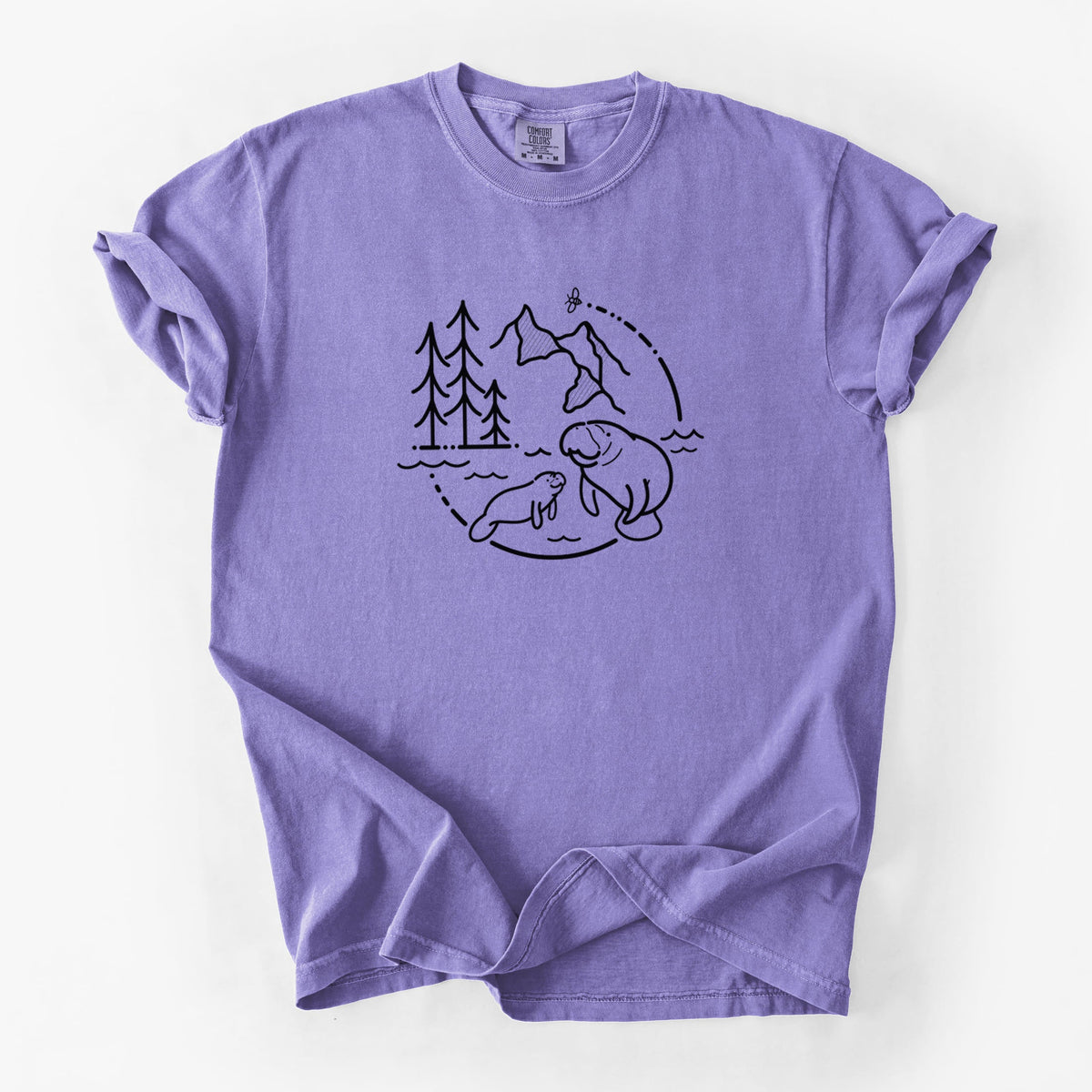 It's All Connected - Manatee - Unisex Comfort Colors Garment-Dyed Heavyweight T-shirt