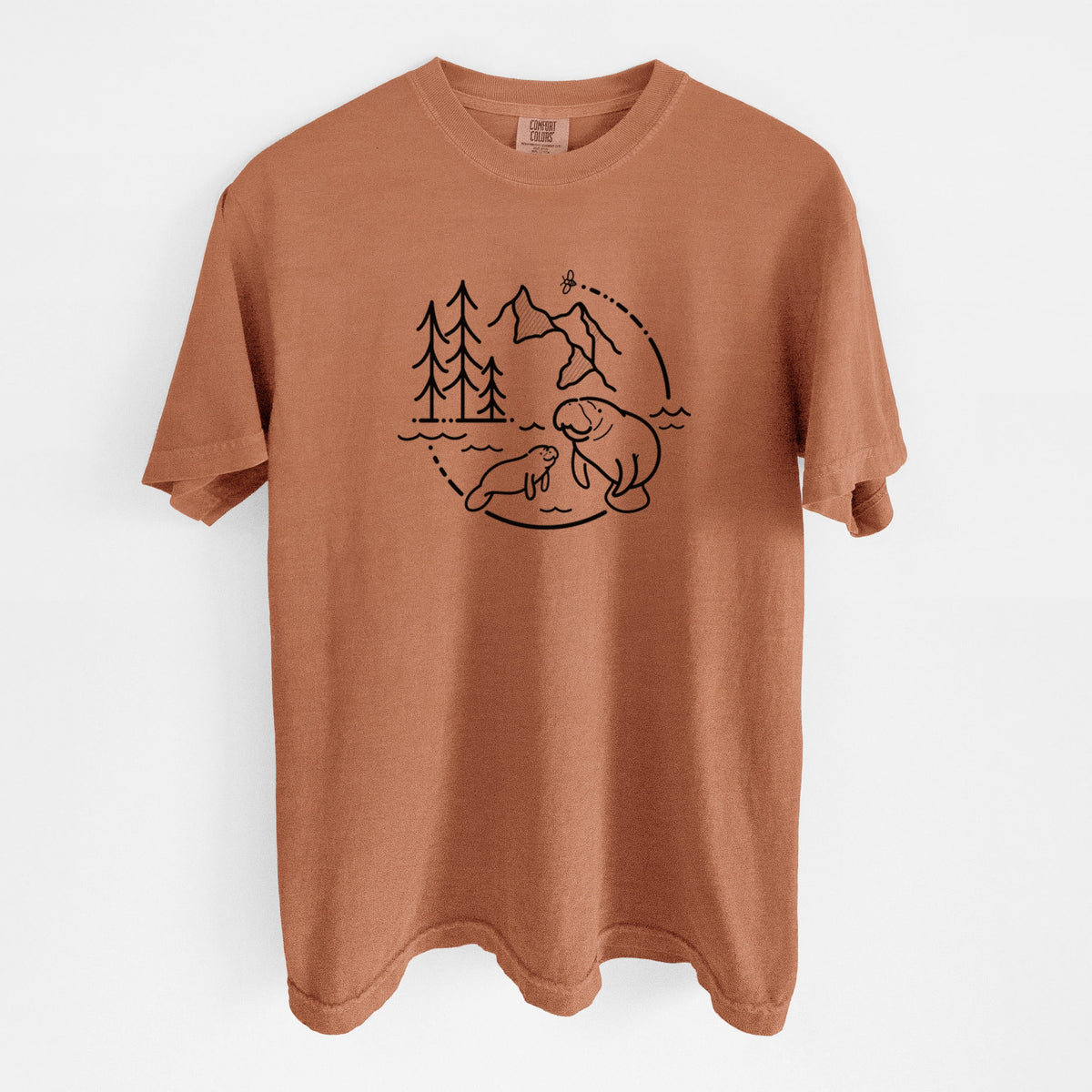 It's All Connected - Manatee - Unisex Comfort Colors Garment-Dyed Heavyweight T-shirt