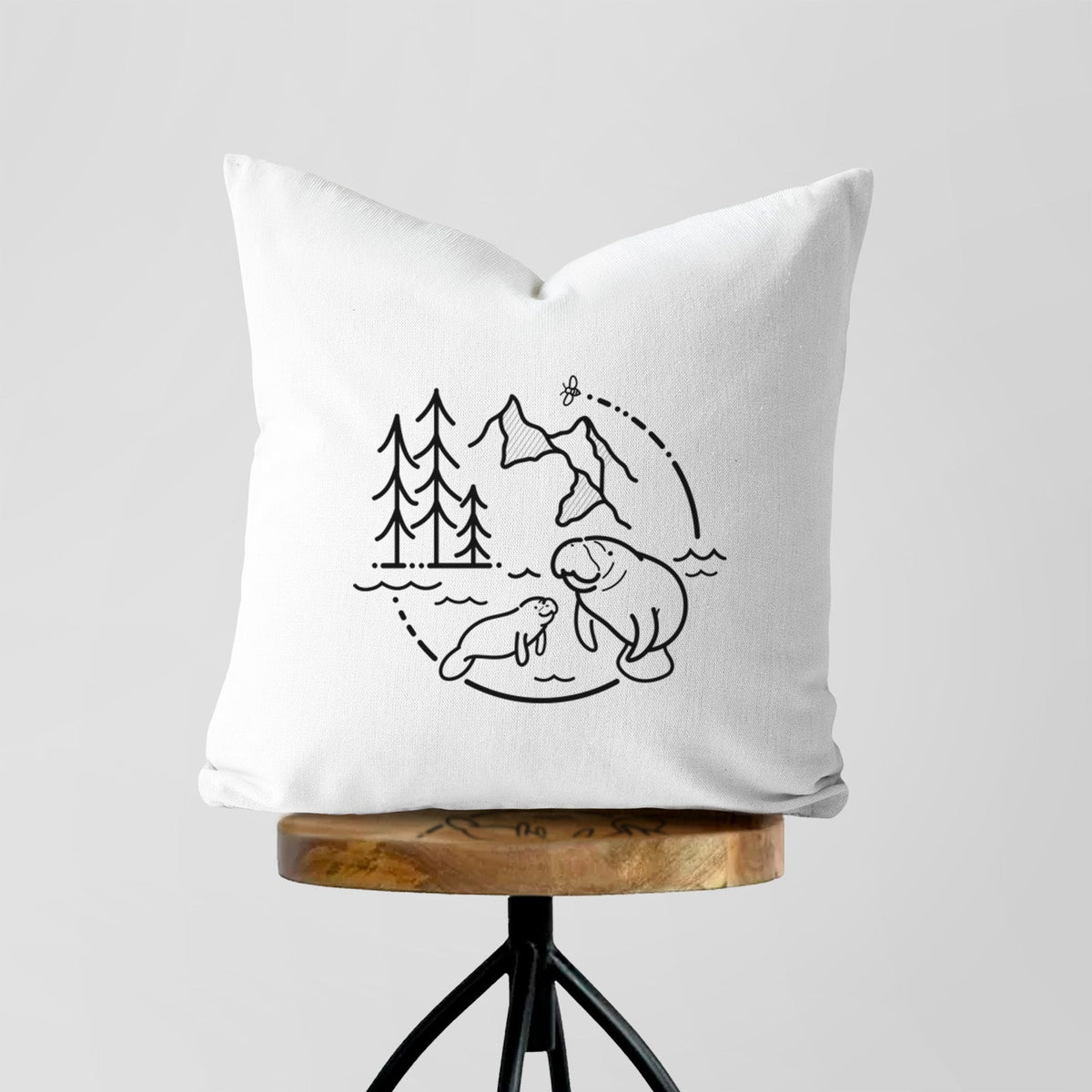 It's All Connected - Manatee - Throw Pillow Cover