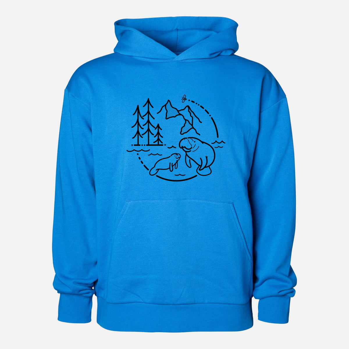 It's All Connected - Manatee  - Statement Midweight Hoodie