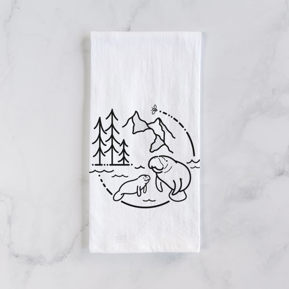 It's All Connected - Manatee Tea Towel