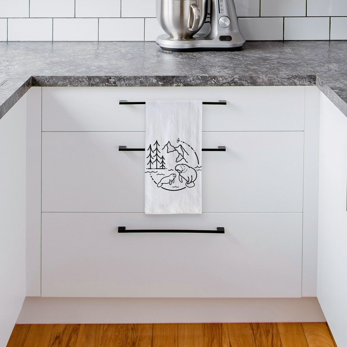 It's All Connected - Manatee Tea Towel