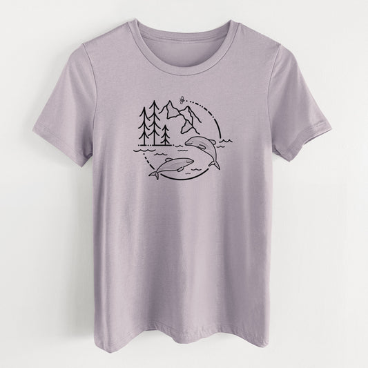 It's All Connected - Maui Dolphins - Women's Lightweight Relaxed Fit 100% Cotton Crewneck