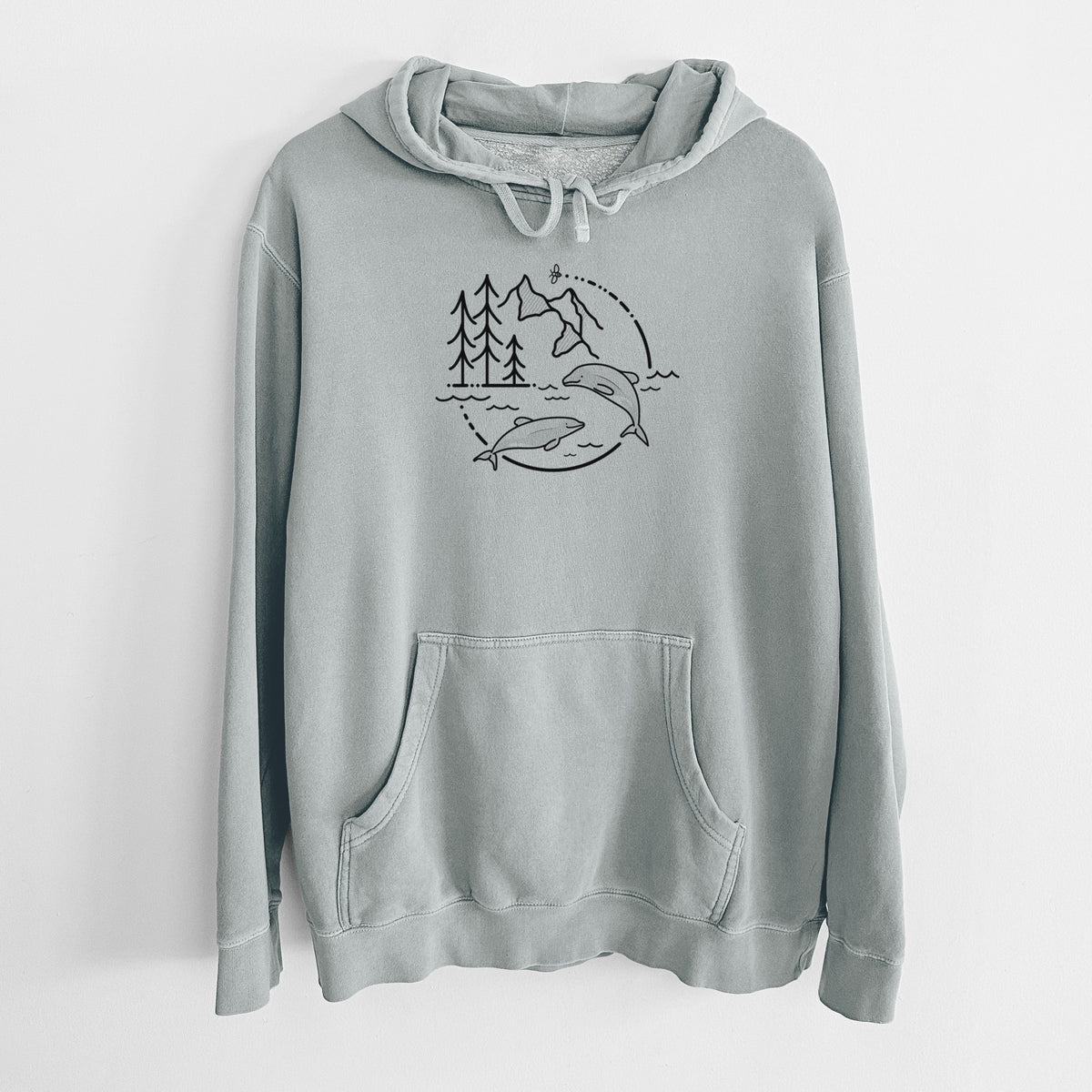 It's All Connected - Maui Dolphins - Unisex Pigment Dyed Hoodie