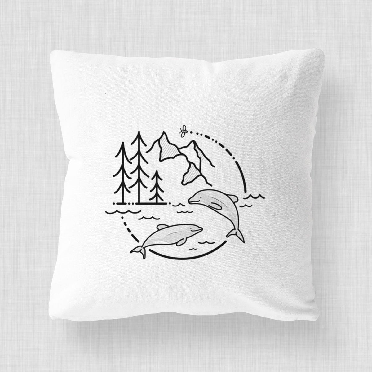 It's All Connected - Maui Dolphins - Throw Pillow Cover