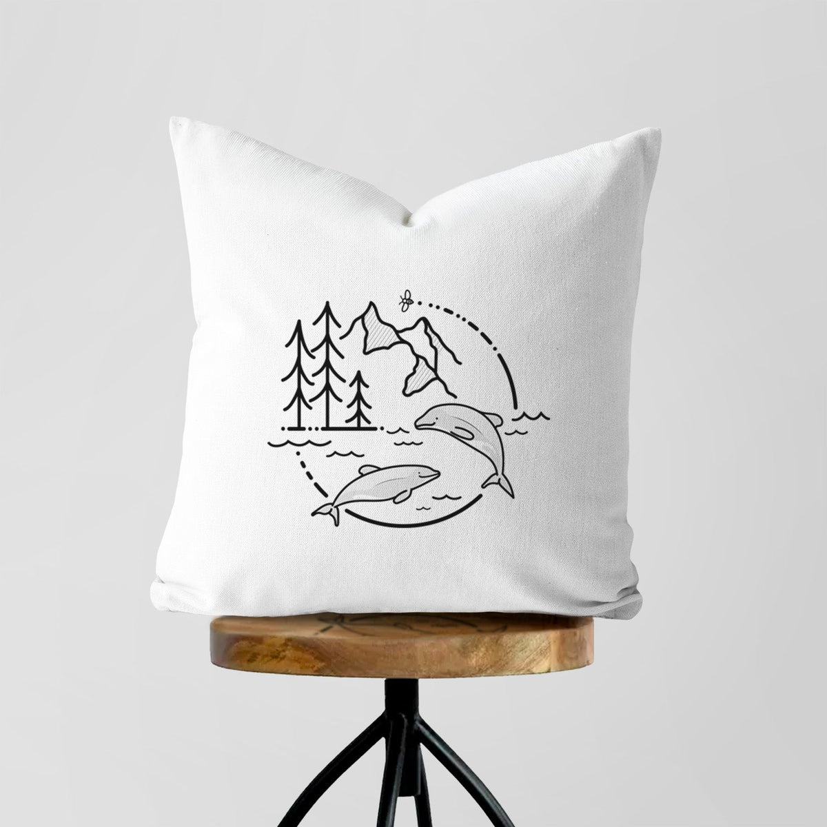 It's All Connected - Maui Dolphins - Throw Pillow Cover