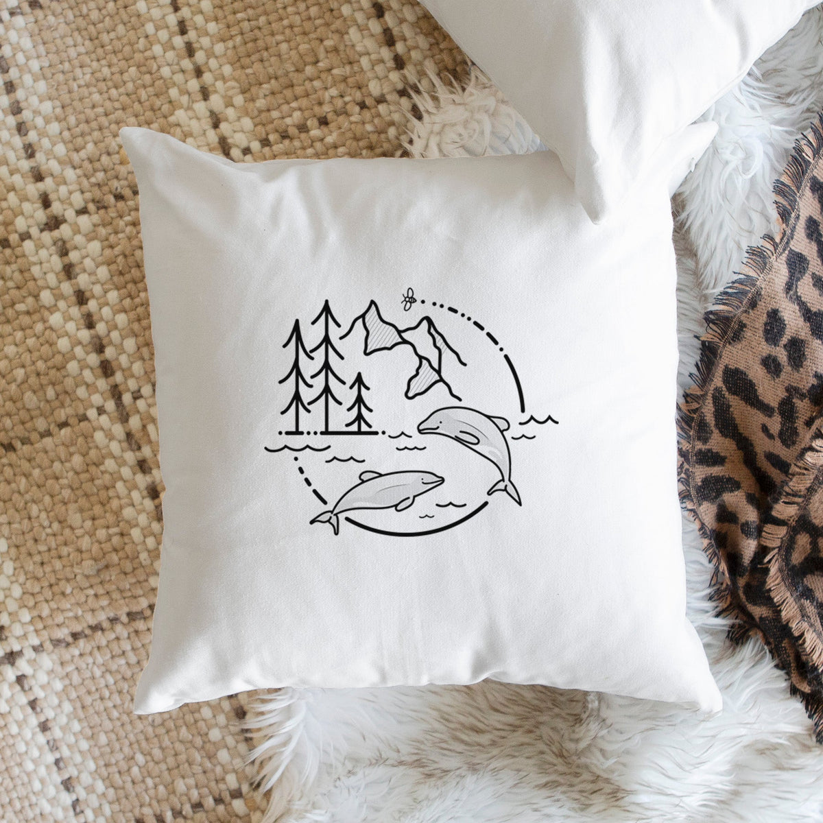 It's All Connected - Maui Dolphins - Throw Pillow Cover