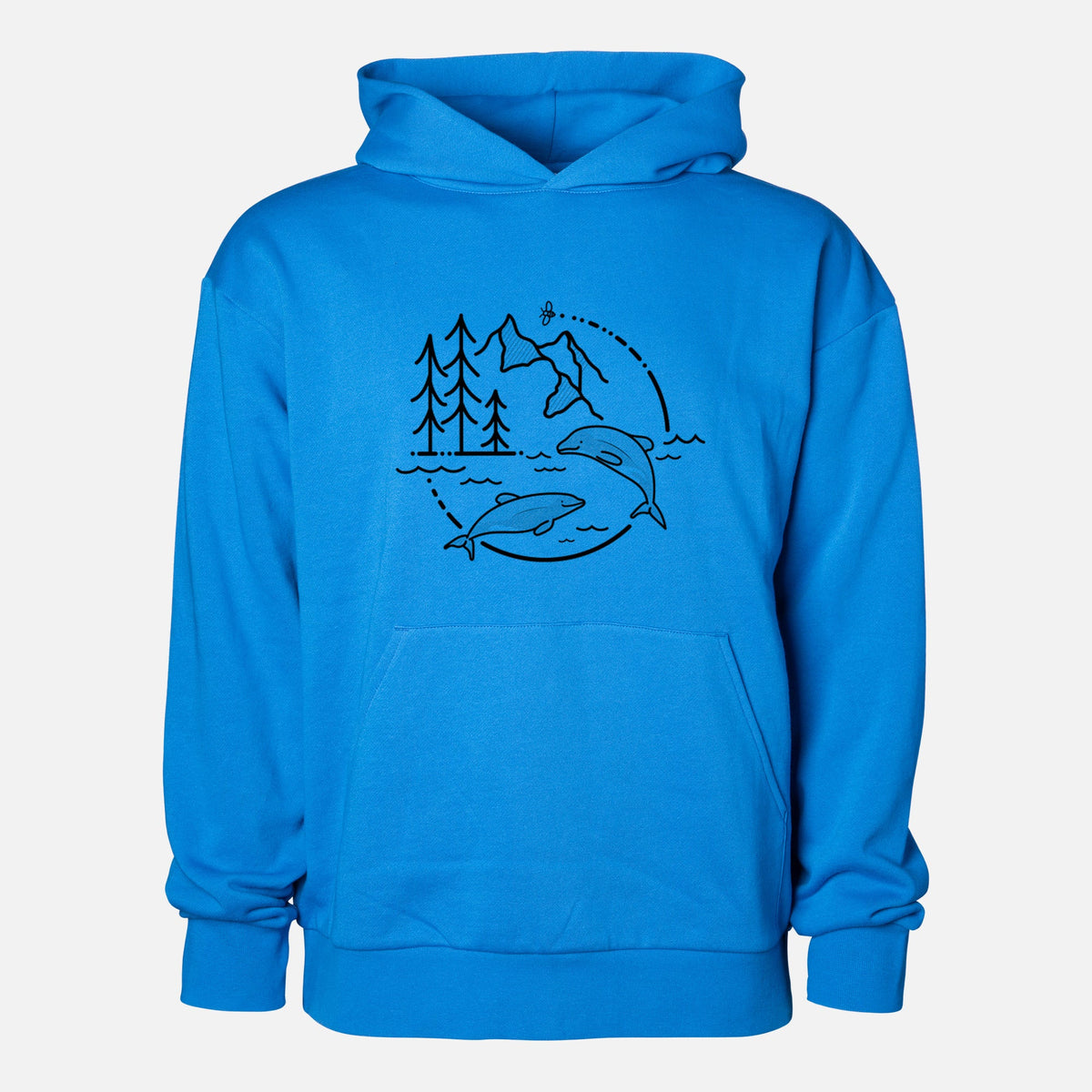 It's All Connected - Maui Dolphins  - Statement Midweight Hoodie