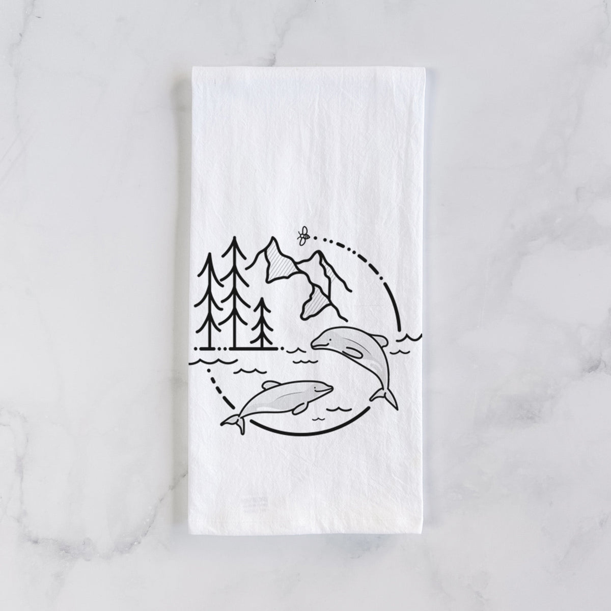 It's All Connected - Maui Dolphins Tea Towel