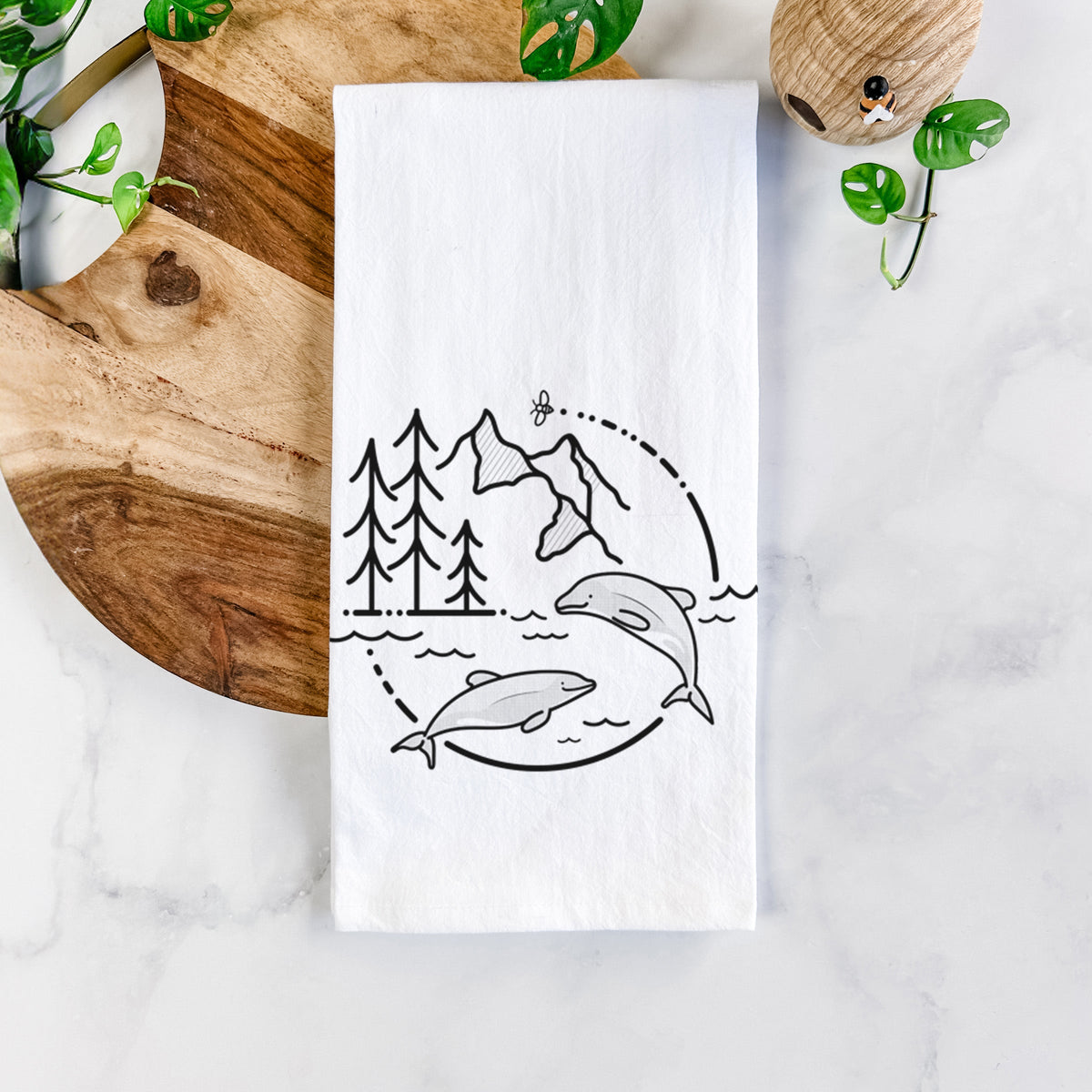 It's All Connected - Maui Dolphins Tea Towel