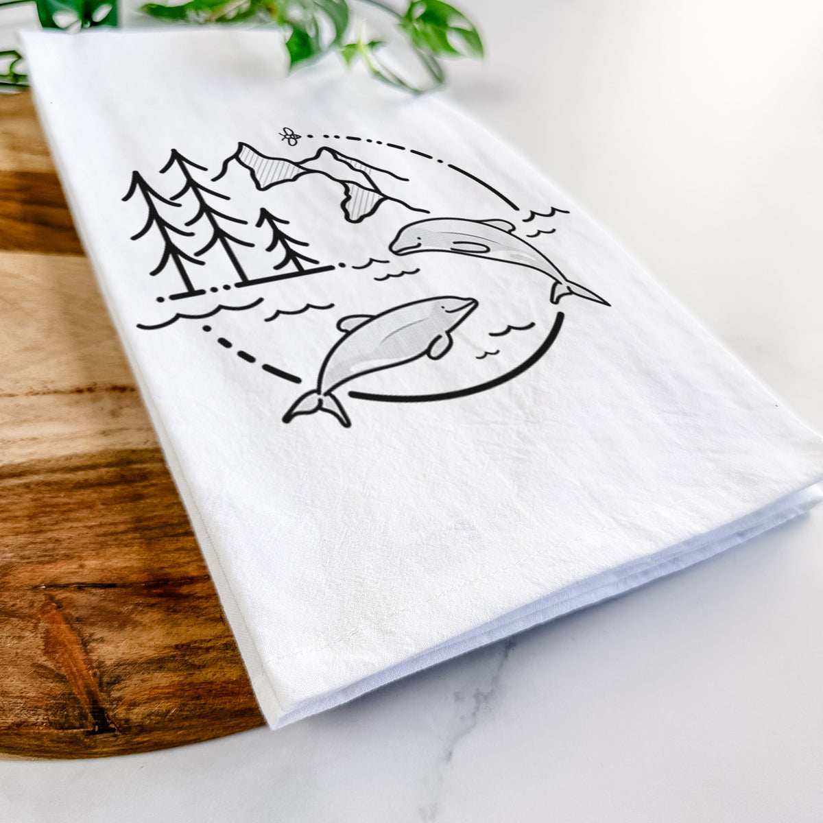 It's All Connected - Maui Dolphins Tea Towel