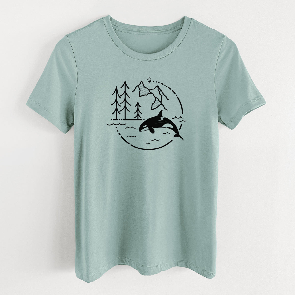 It's All Connected - Orca - Women's Lightweight Relaxed Fit 100% Cotton Crewneck
