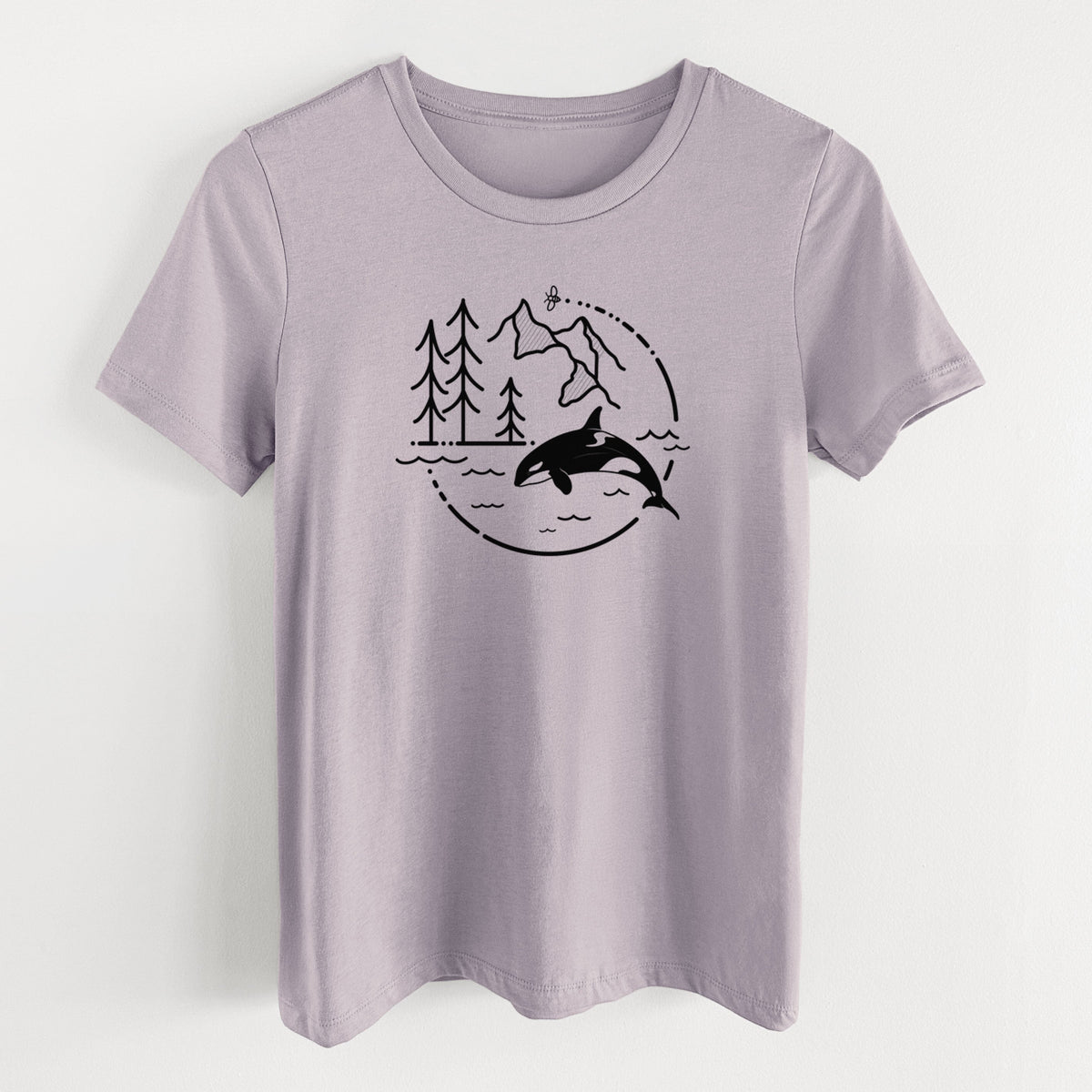 It's All Connected - Orca - Women's Lightweight Relaxed Fit 100% Cotton Crewneck