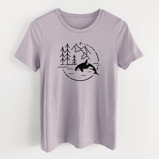 It's All Connected - Orca - Women's Lightweight Relaxed Fit 100% Cotton Crewneck