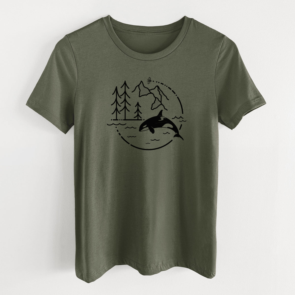 It's All Connected - Orca - Women's Lightweight Relaxed Fit 100% Cotton Crewneck