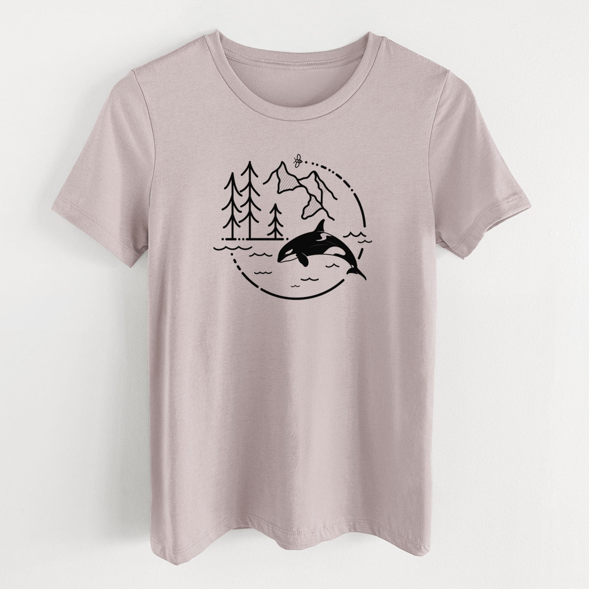 It's All Connected - Orca - Women's Lightweight Relaxed Fit 100% Cotton Crewneck