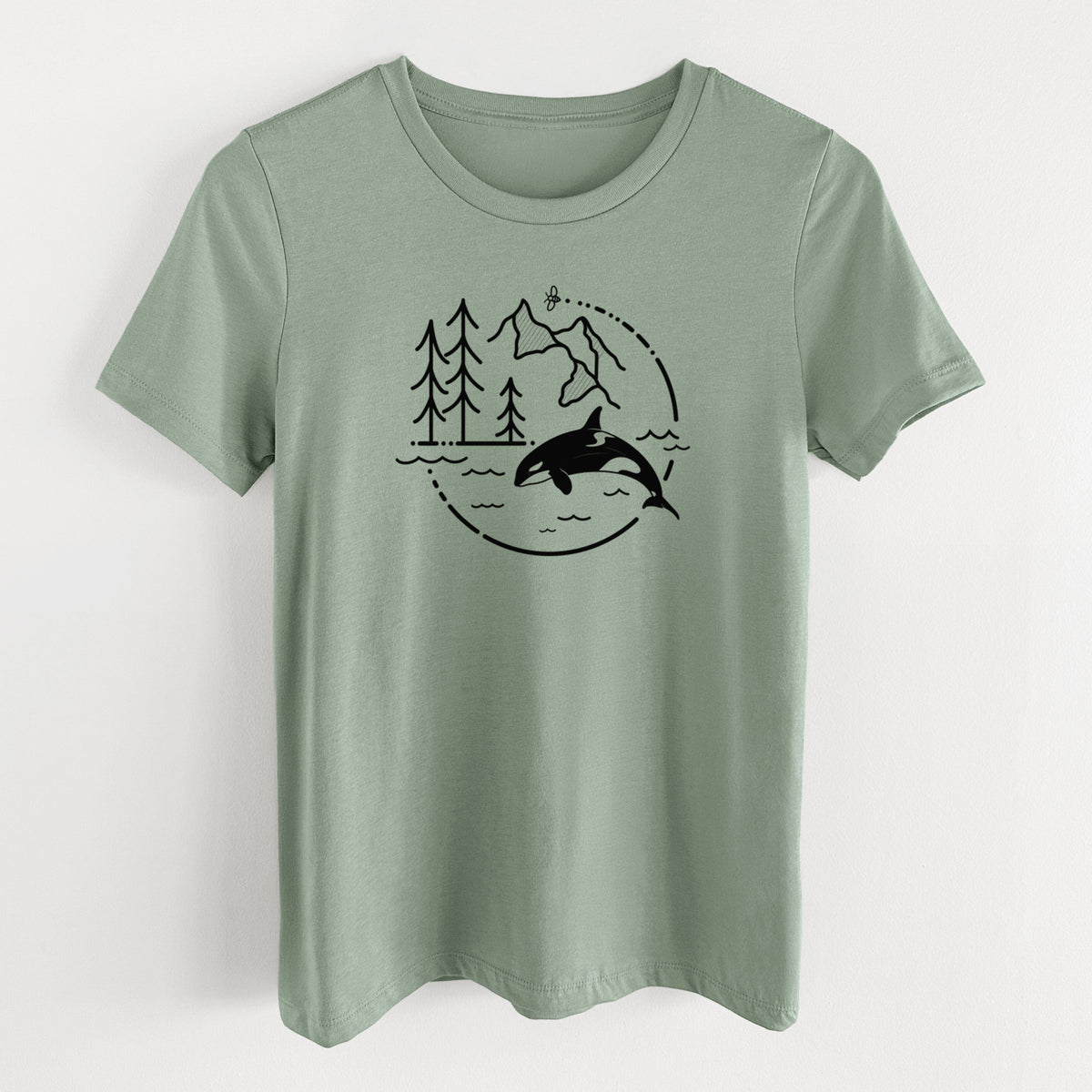 It's All Connected - Orca - Women's Lightweight Relaxed Fit 100% Cotton Crewneck