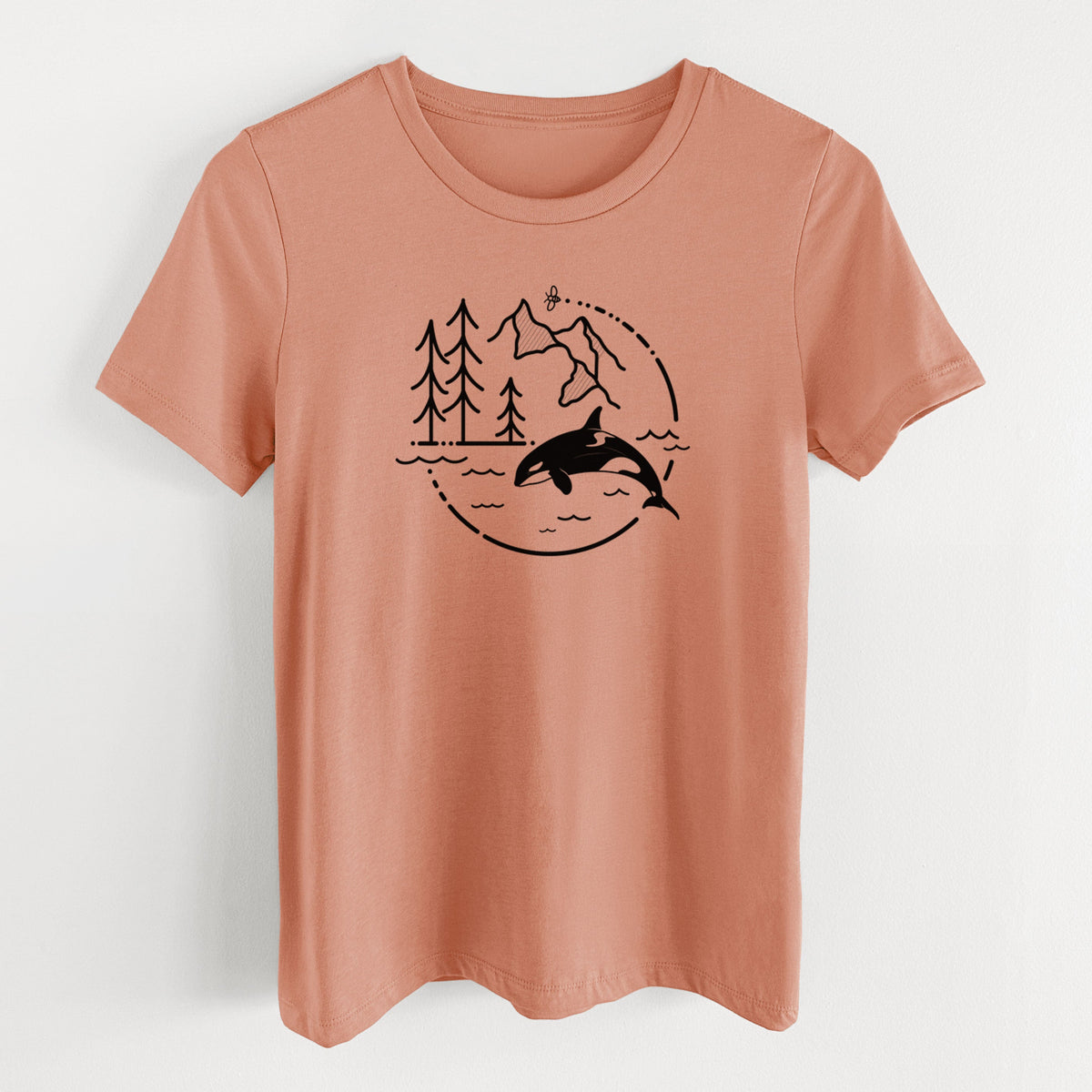It's All Connected - Orca - Women's Lightweight Relaxed Fit 100% Cotton Crewneck