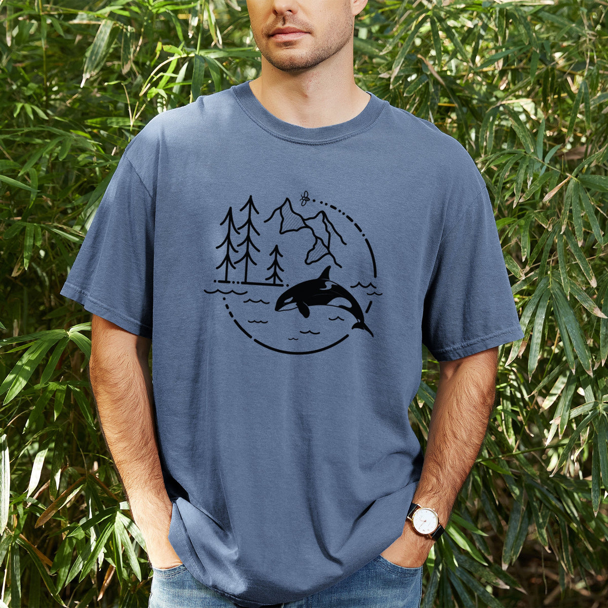 It's All Connected - Orca - Unisex Comfort Colors Garment-Dyed Heavyweight T-shirt