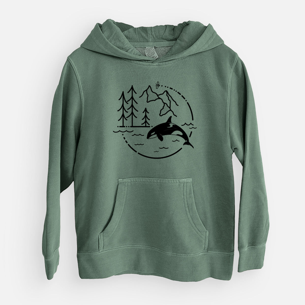 It's All Connected - Orca - Youth Pigment Dyed Hoodie