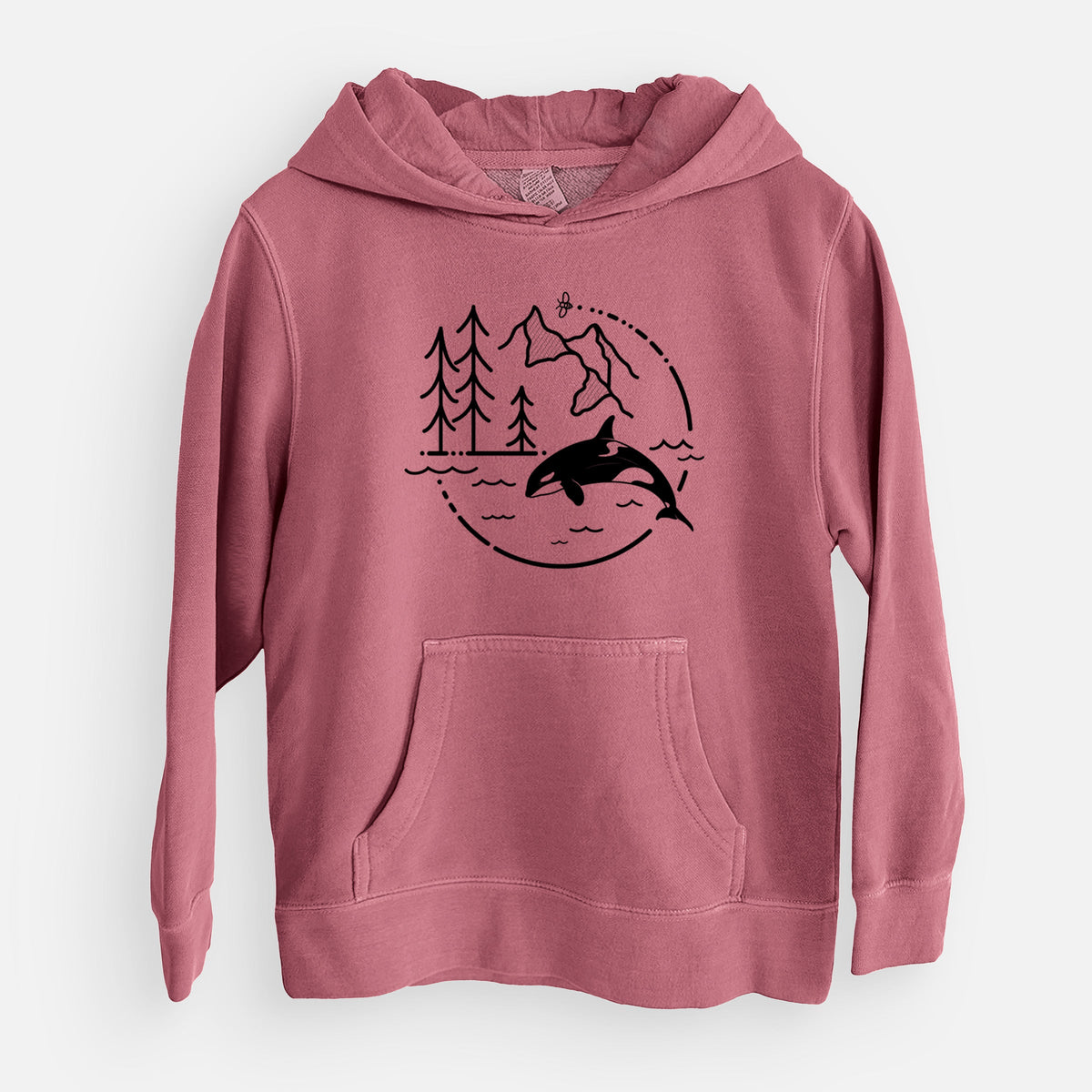 It's All Connected - Orca - Youth Pigment Dyed Hoodie