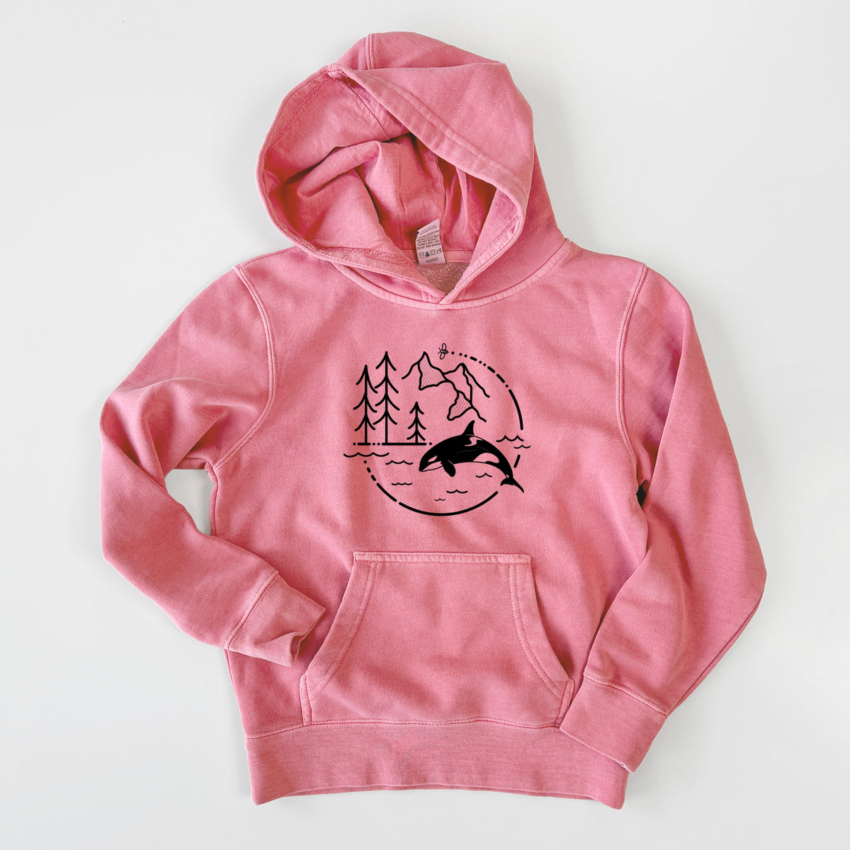 It's All Connected - Orca - Youth Pigment Dyed Hoodie