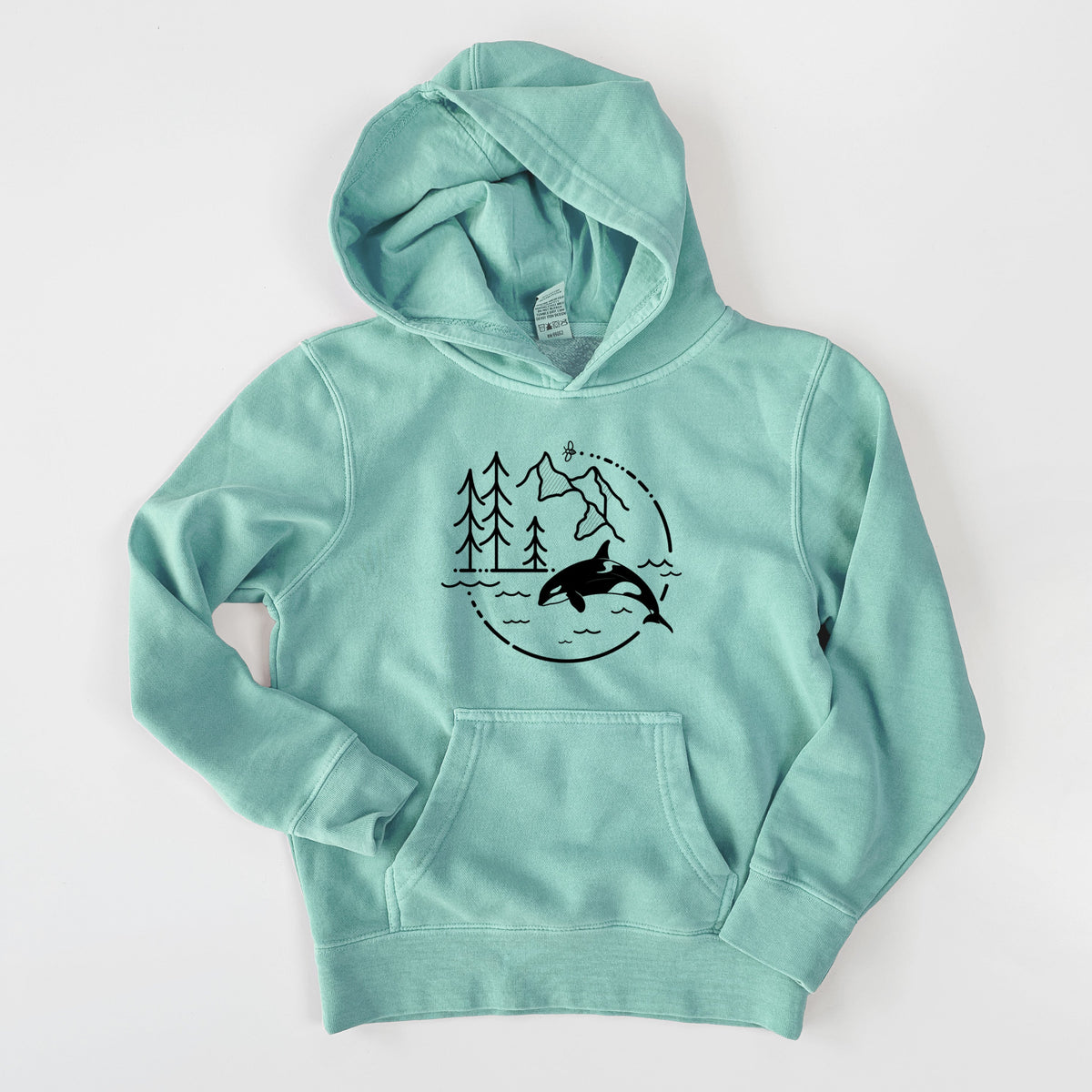 It's All Connected - Orca - Youth Pigment Dyed Hoodie
