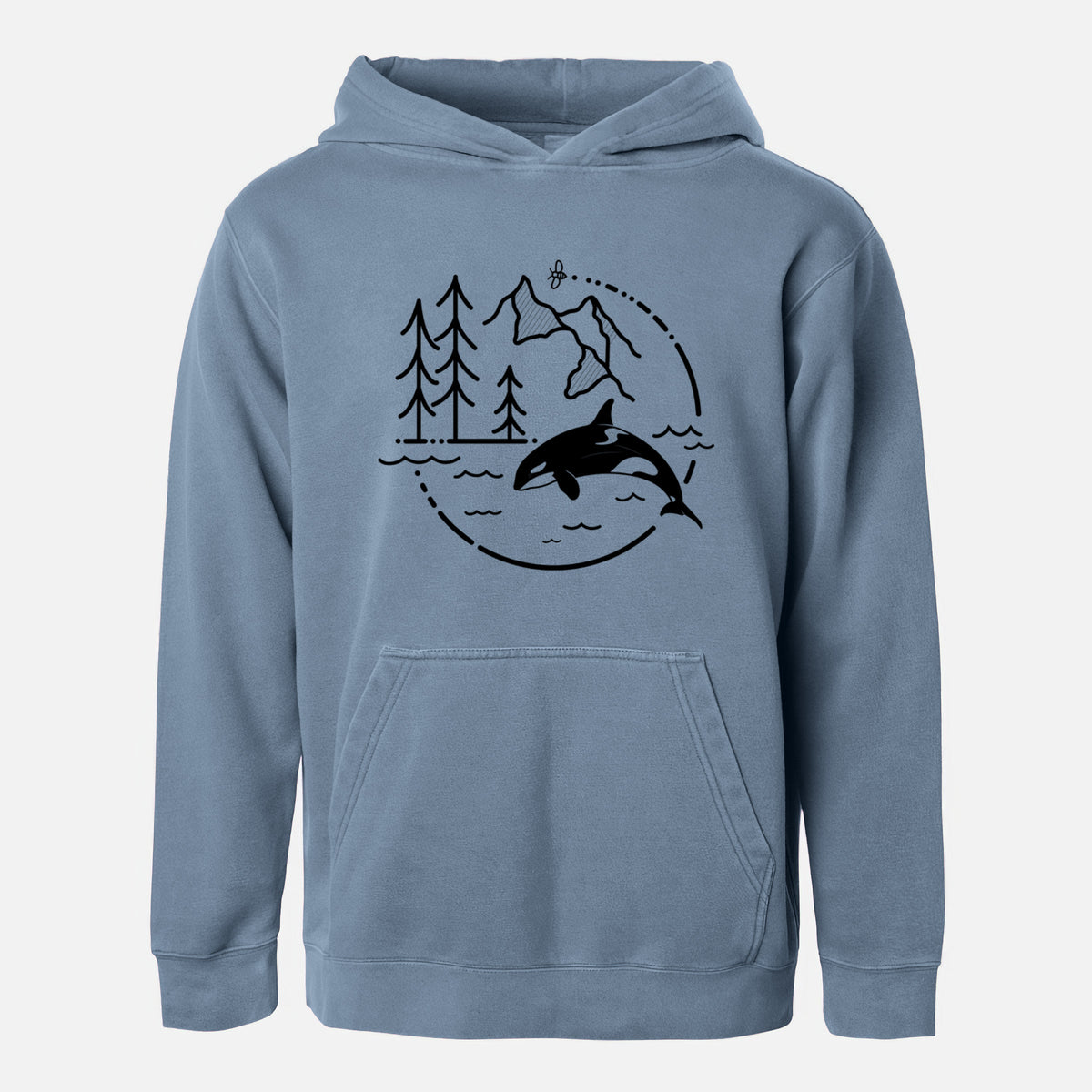 It's All Connected - Orca - Youth Pigment Dyed Hoodie