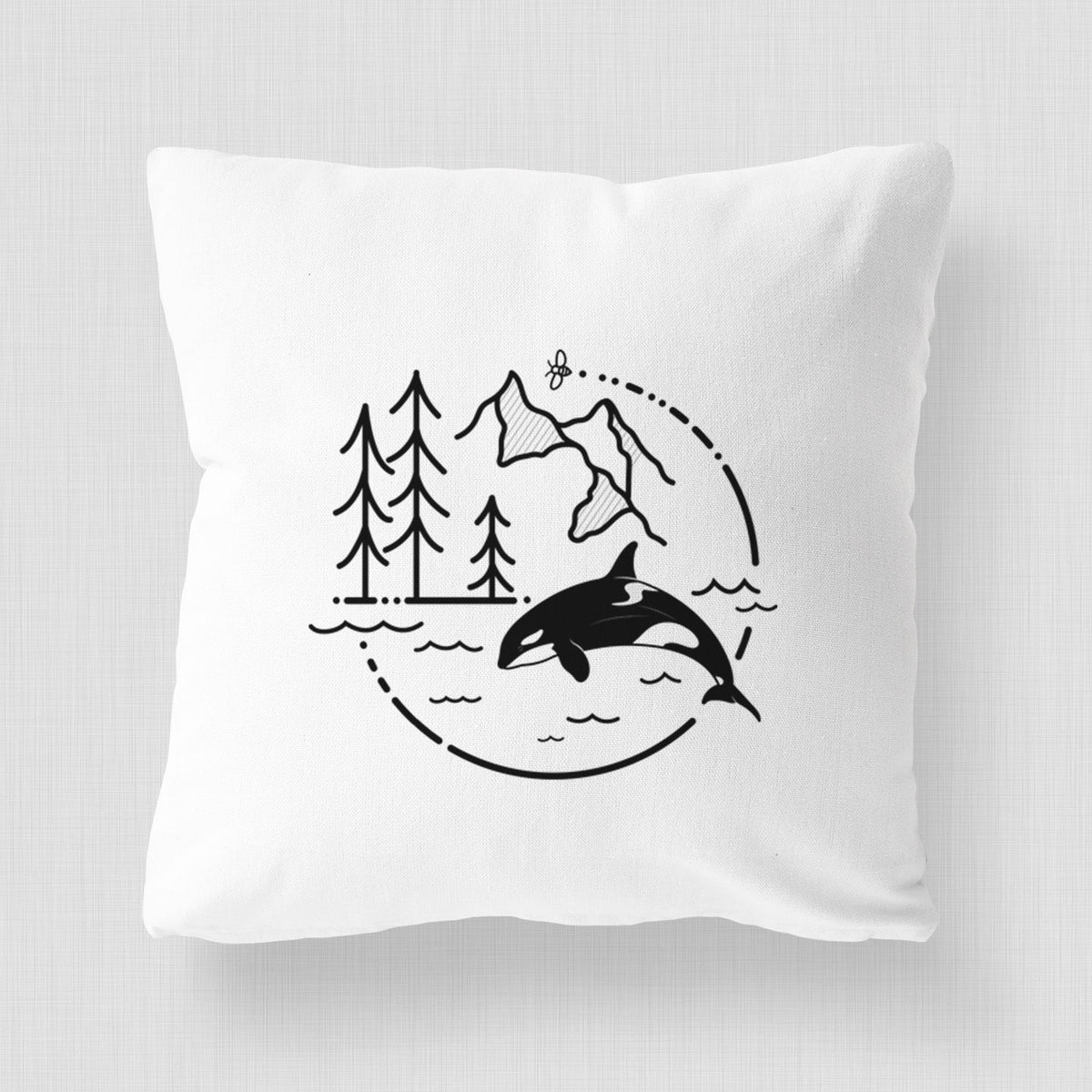 It's All Connected - Orca - Throw Pillow Cover