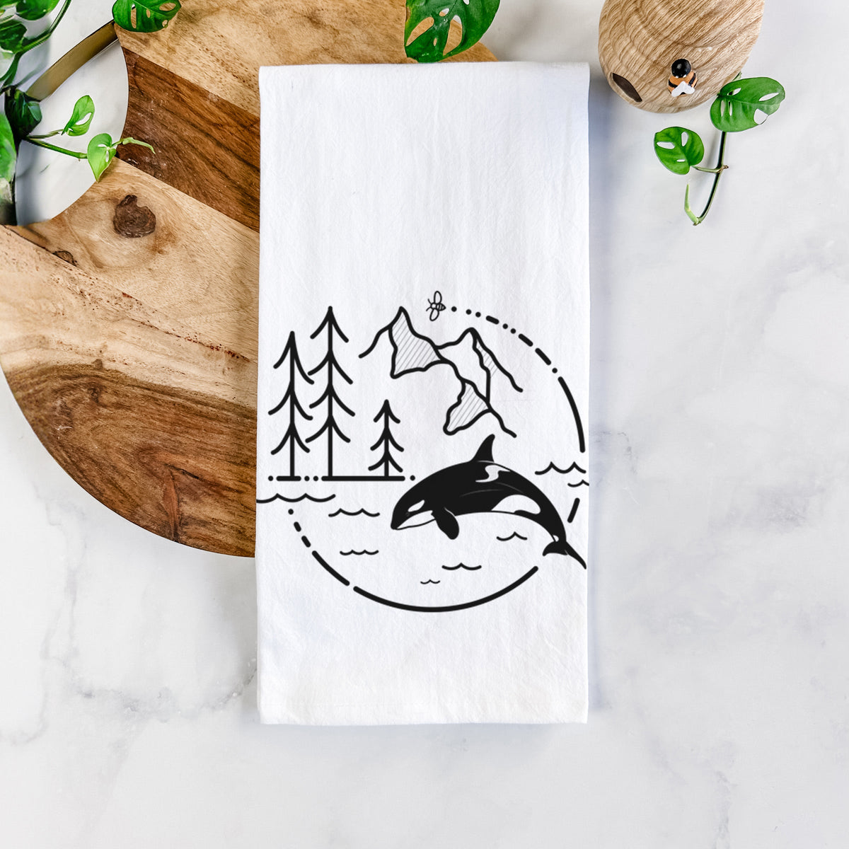 It's All Connected - Orca Tea Towel
