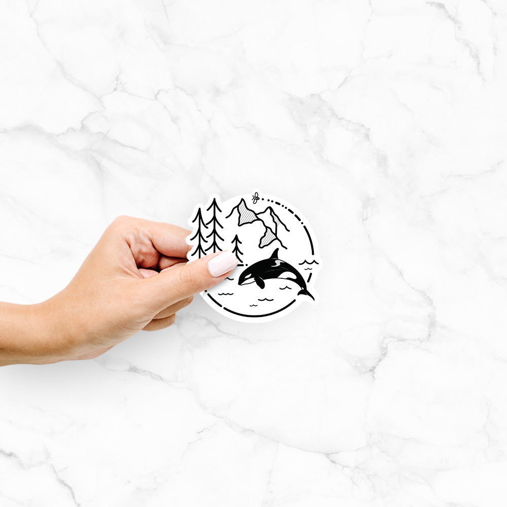 It's All Connected - Orca - Decal Sticker