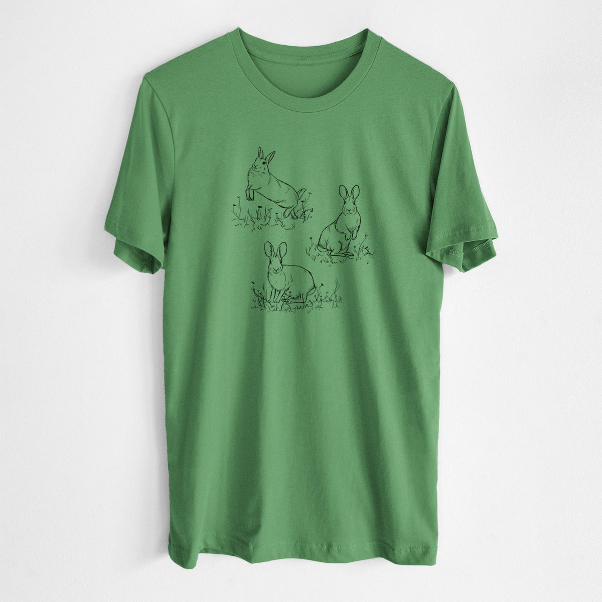 Eastern Cottontail Rabbit Trio - Sylvilagus floridanus - Lightweight 100% Cotton Unisex Crewneck