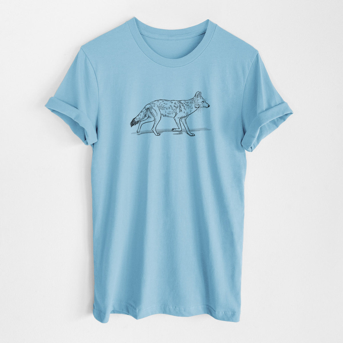 Coyote - Canis latrans - Lightweight 100% Cotton Unisex Crewneck