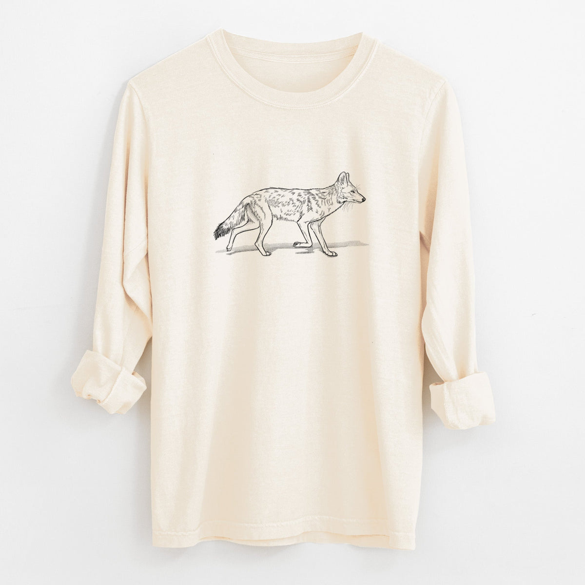 Coyote - Canis latrans - Unisex Comfort Colors 100% Cotton Long Sleeve