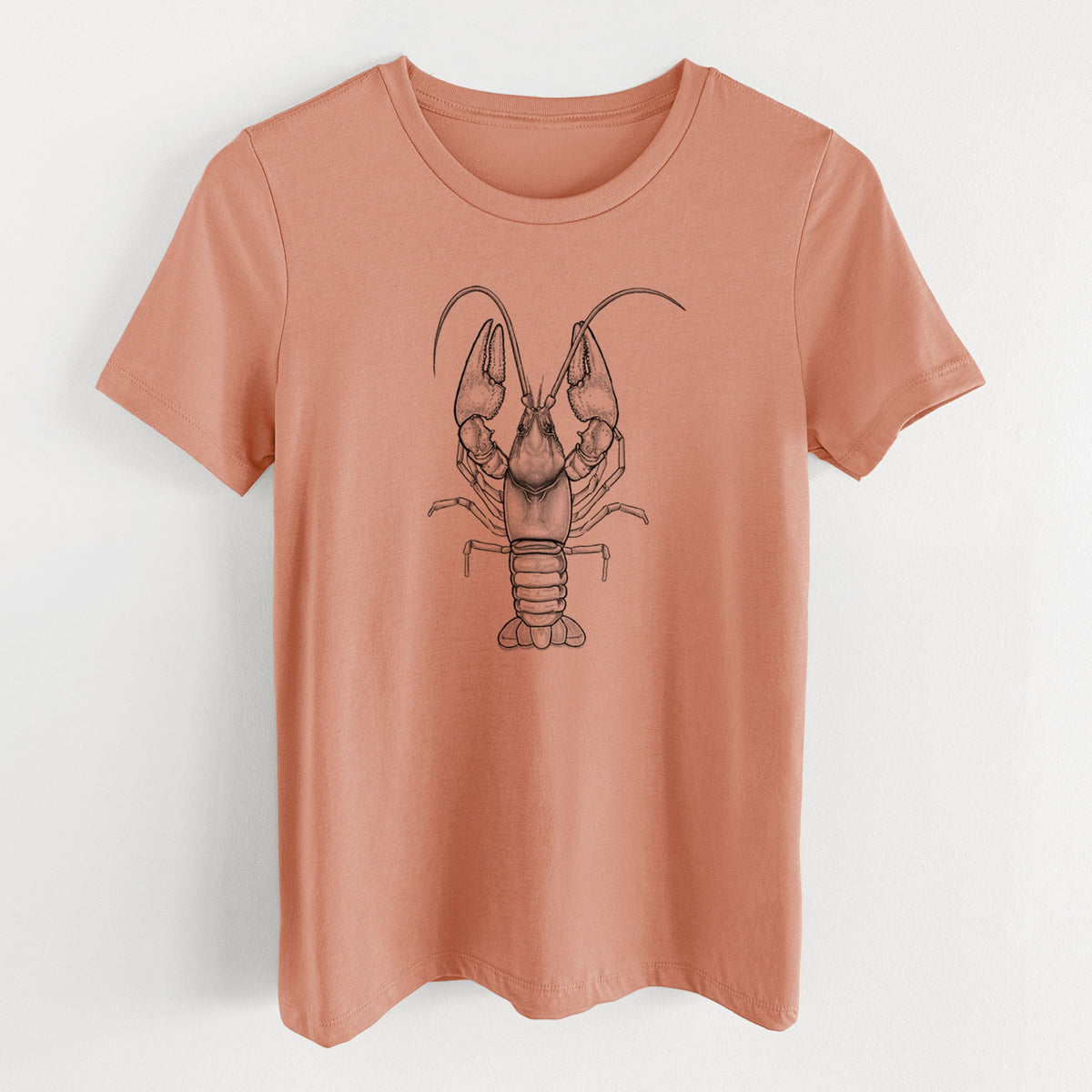 Guyandotte River Crayfish - Cambarus veteranus - Women's Lightweight Relaxed Fit 100% Cotton Crewneck