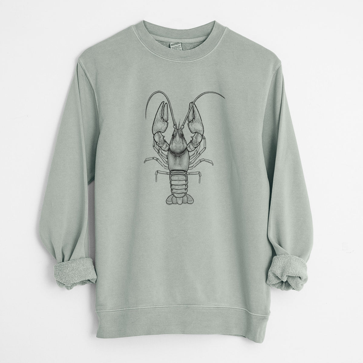 Guyandotte River Crayfish - Cambarus veteranus - Unisex Pigment Dyed Crew Sweatshirt