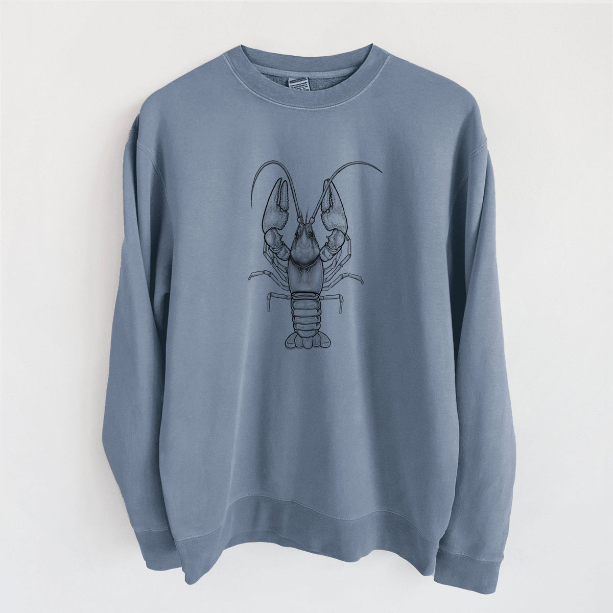 Guyandotte River Crayfish - Cambarus veteranus - Unisex Pigment Dyed Crew Sweatshirt