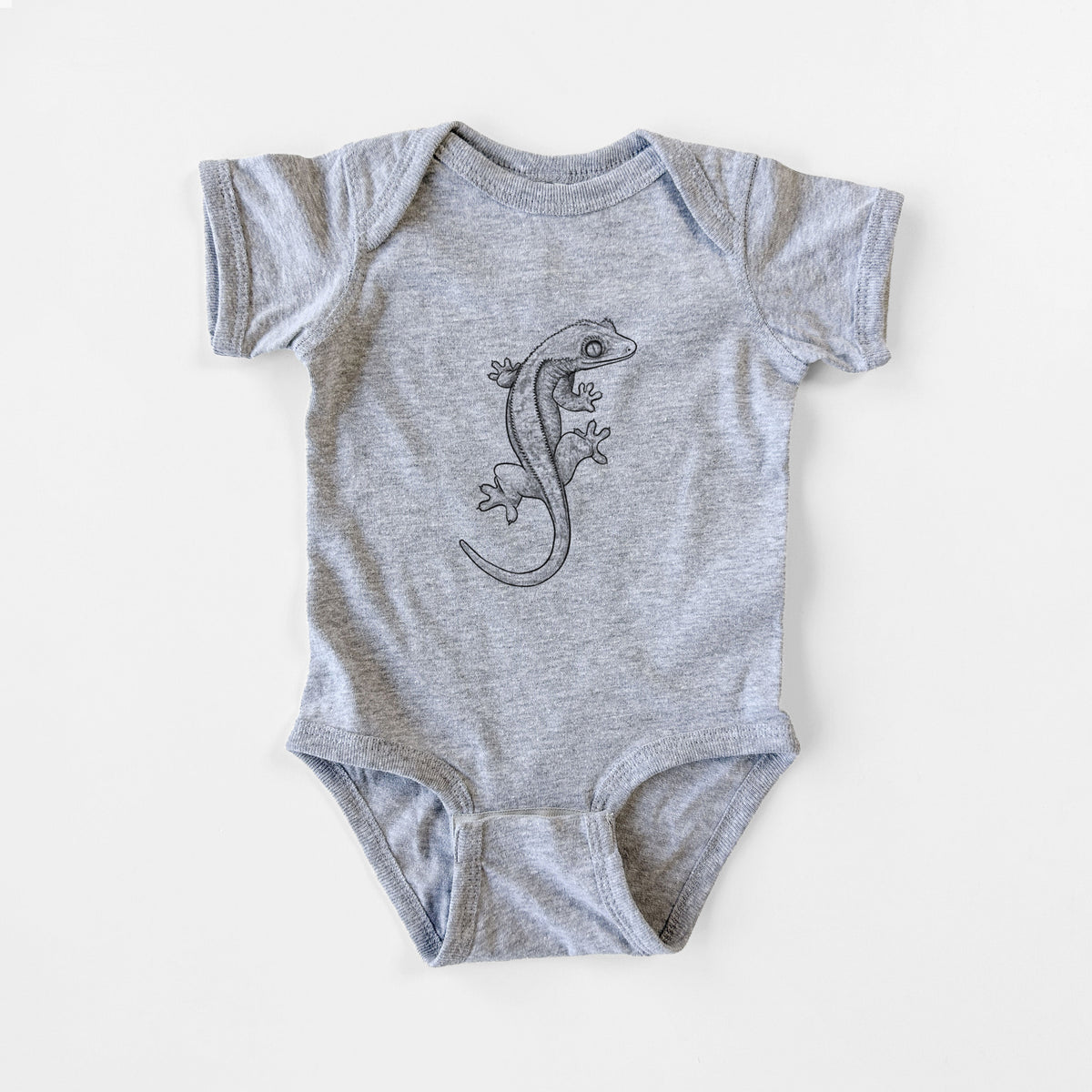 Crested Gecko - Correlophus ciliatus - Baby Fine Jersey Bodysuit