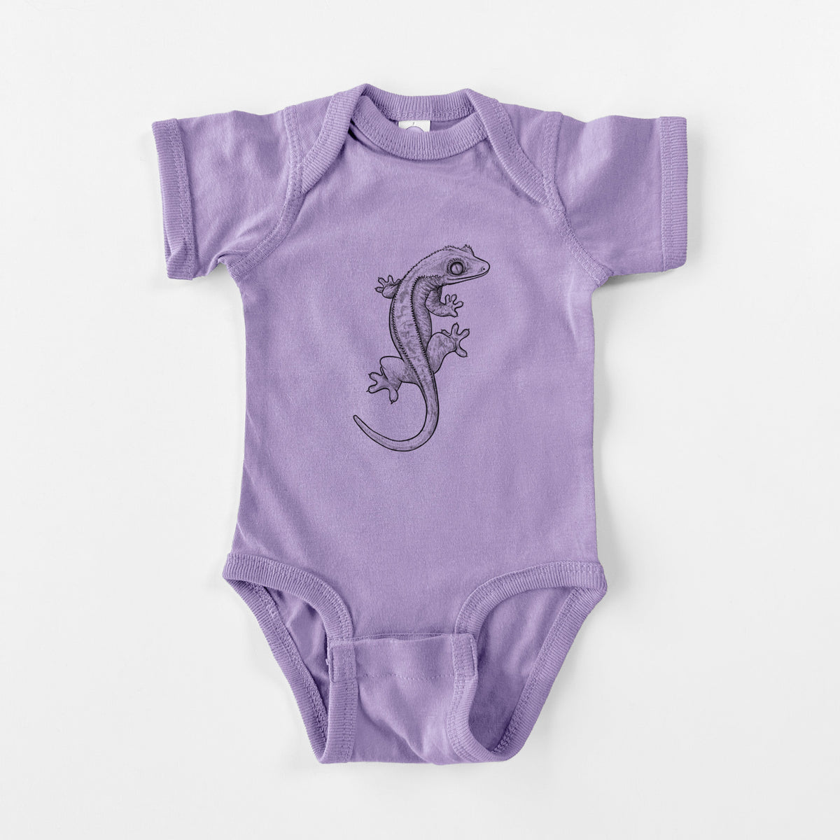 Crested Gecko - Correlophus ciliatus - Baby Fine Jersey Bodysuit