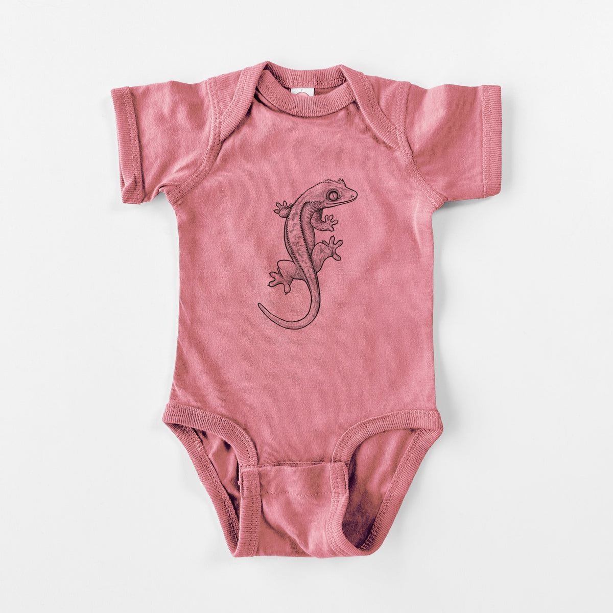 Crested Gecko - Correlophus ciliatus - Baby Fine Jersey Bodysuit