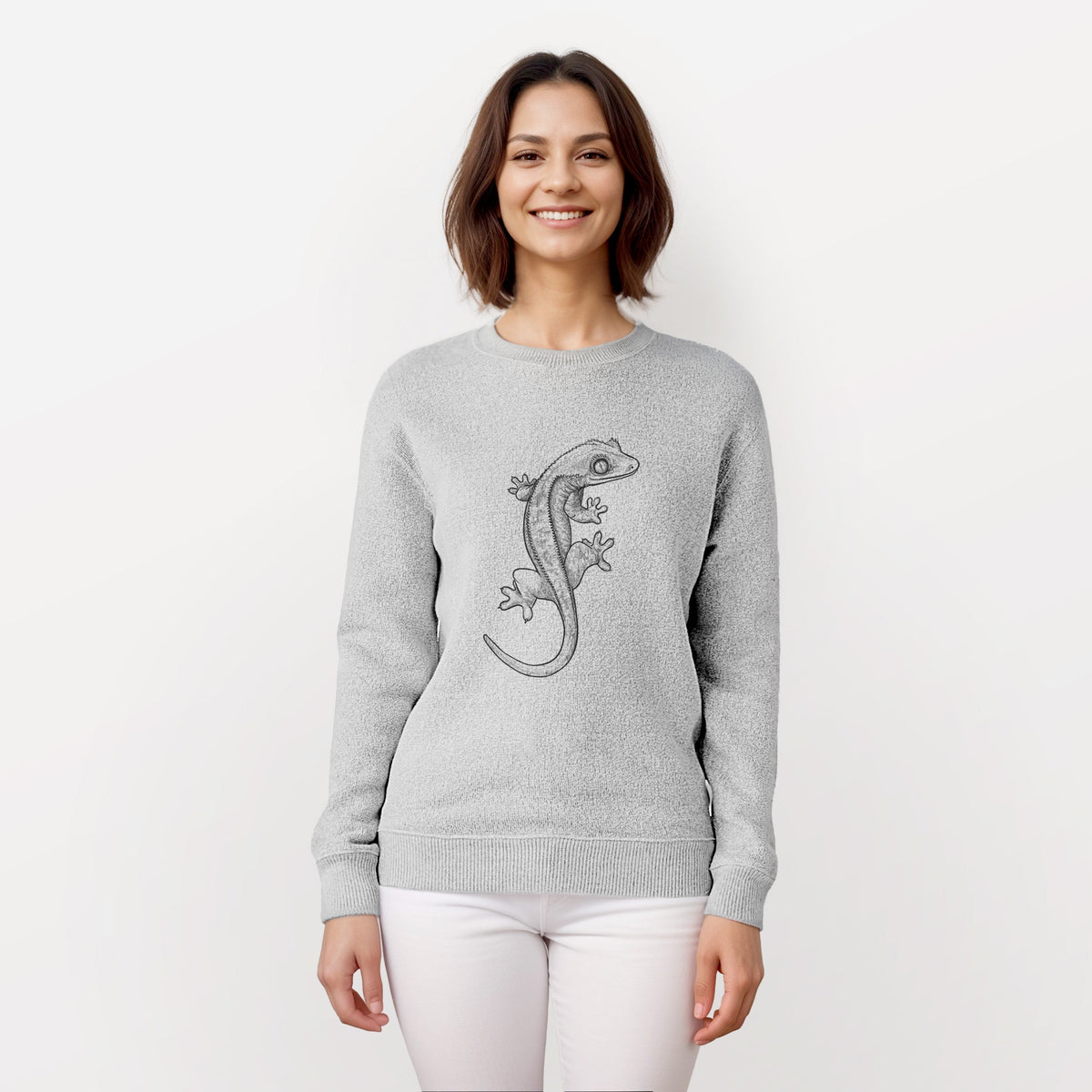 Crested Gecko - Correlophus ciliatus - Knit Sweatshirt