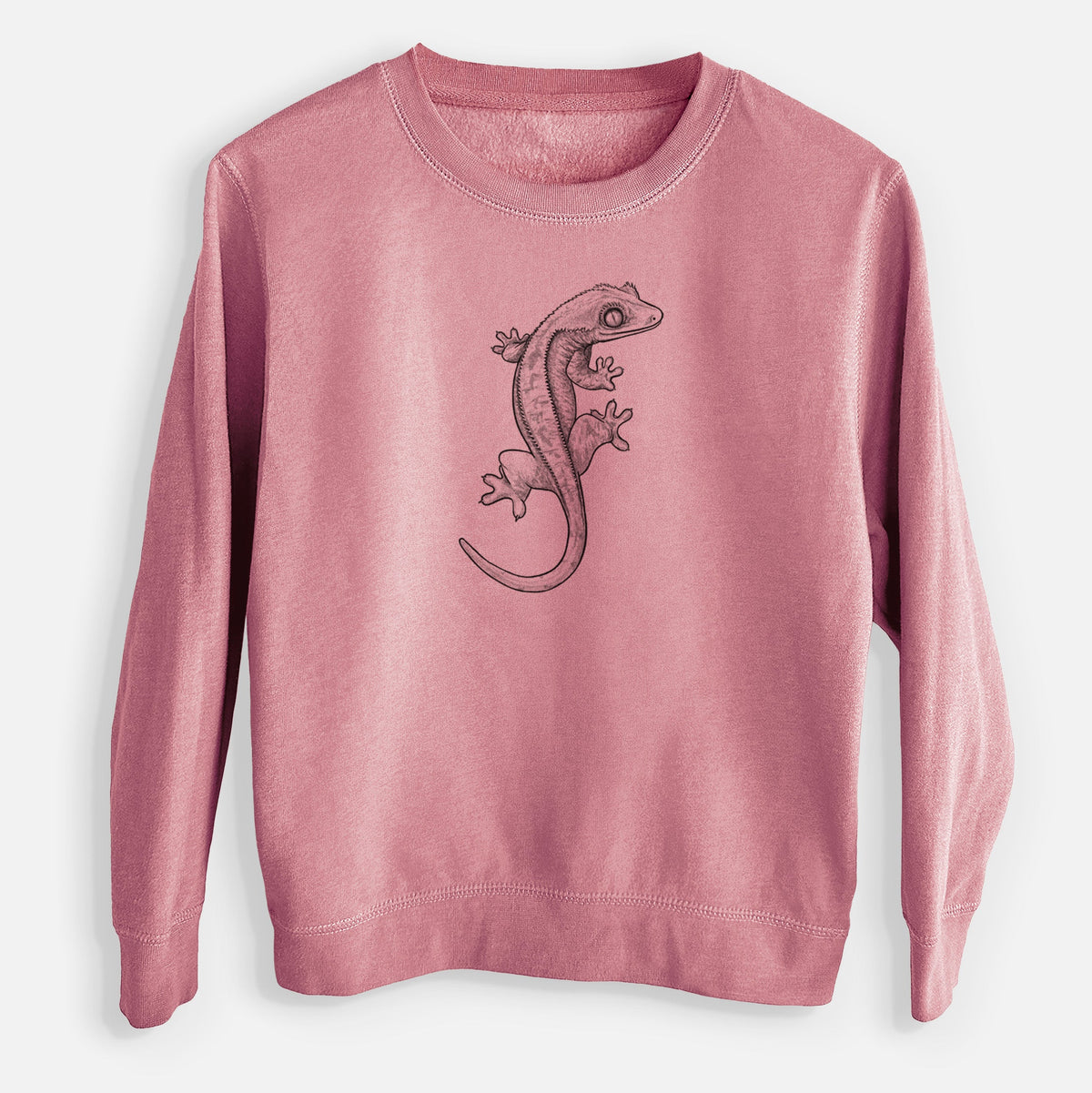 Crested Gecko - Correlophus ciliatus - Youth Lightweight Crewneck Sweatshirt