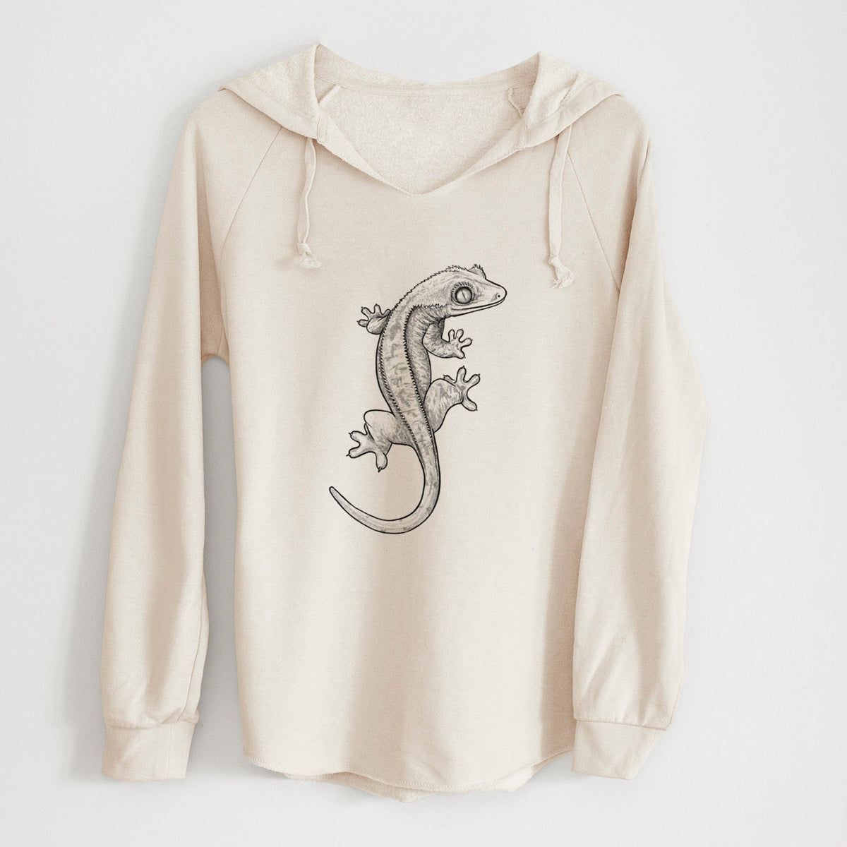 Crested Gecko - Correlophus ciliatus - Cali Wave Hooded Sweatshirt