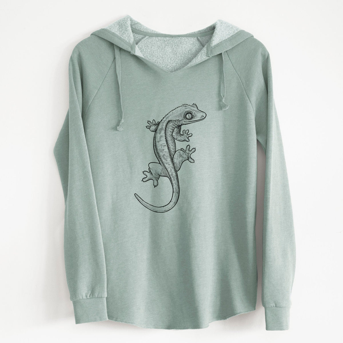 Crested Gecko - Correlophus ciliatus - Cali Wave Hooded Sweatshirt