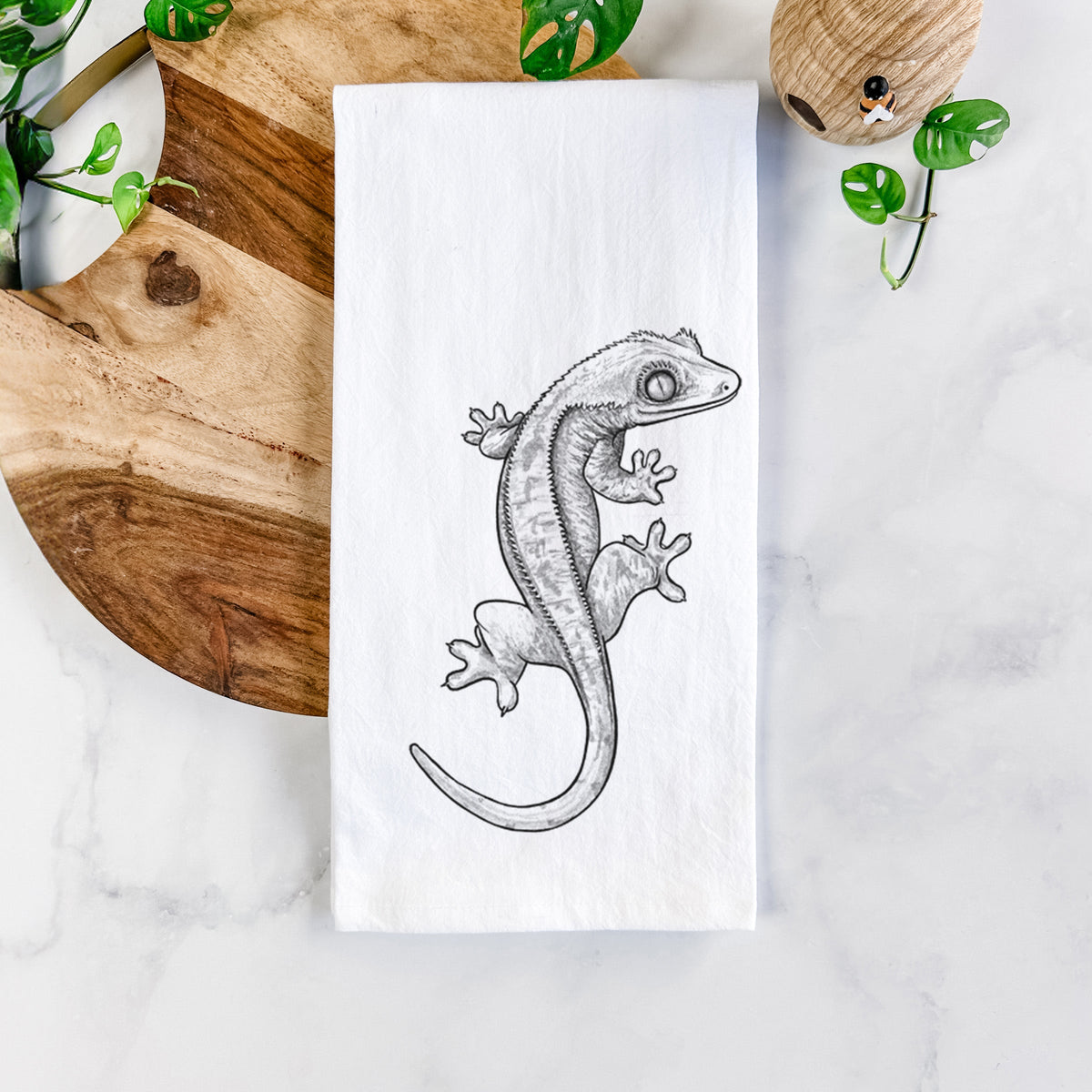 Crested Gecko - Correlophus ciliatus Tea Towel