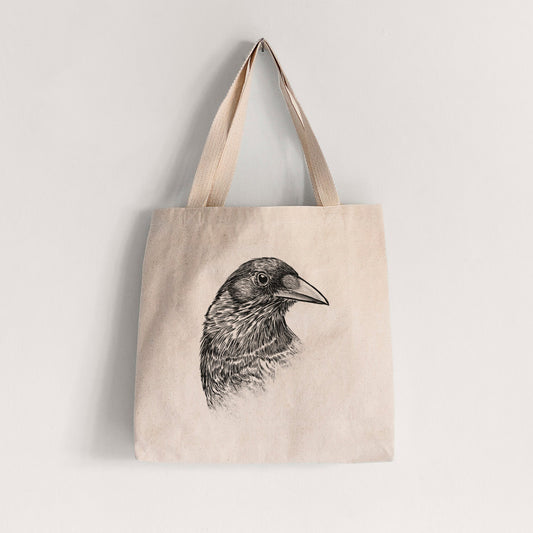 American Crow Bust - Corvus brachyrhynchos - Tote Bag