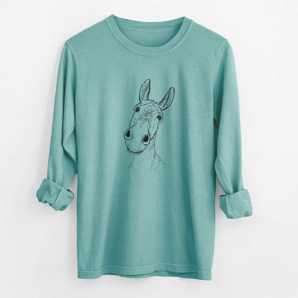 Curious Donkey - Unisex Comfort Colors 100% Cotton Long Sleeve
